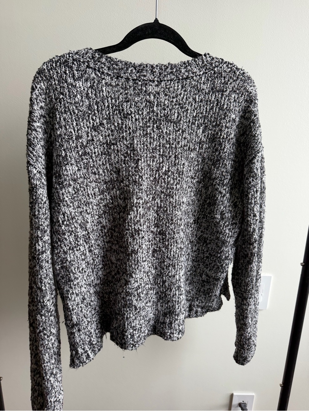 H&M Divided Black & White Marled Chunky Knit Oversized Sweater Size M - Picture 9 of 10